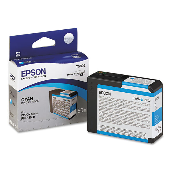 Epson® T580200 UltraChrome K3 Ink, Cyan (EPST580200)