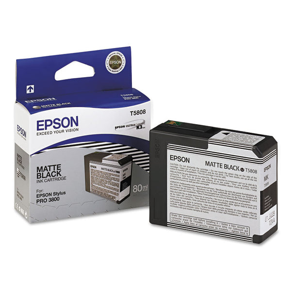 Epson® T580800 UltraChrome K3 Ink, Matte Black (EPST580800)