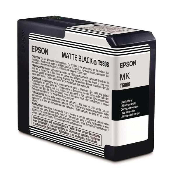 Epson® T58080N (T580) UltraChrome K3 Ink, Matte Black (EPST58080N)