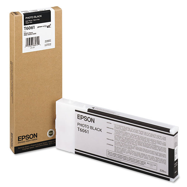 Epson® T606100 (60) Ink, Photo Black (EPST606100)