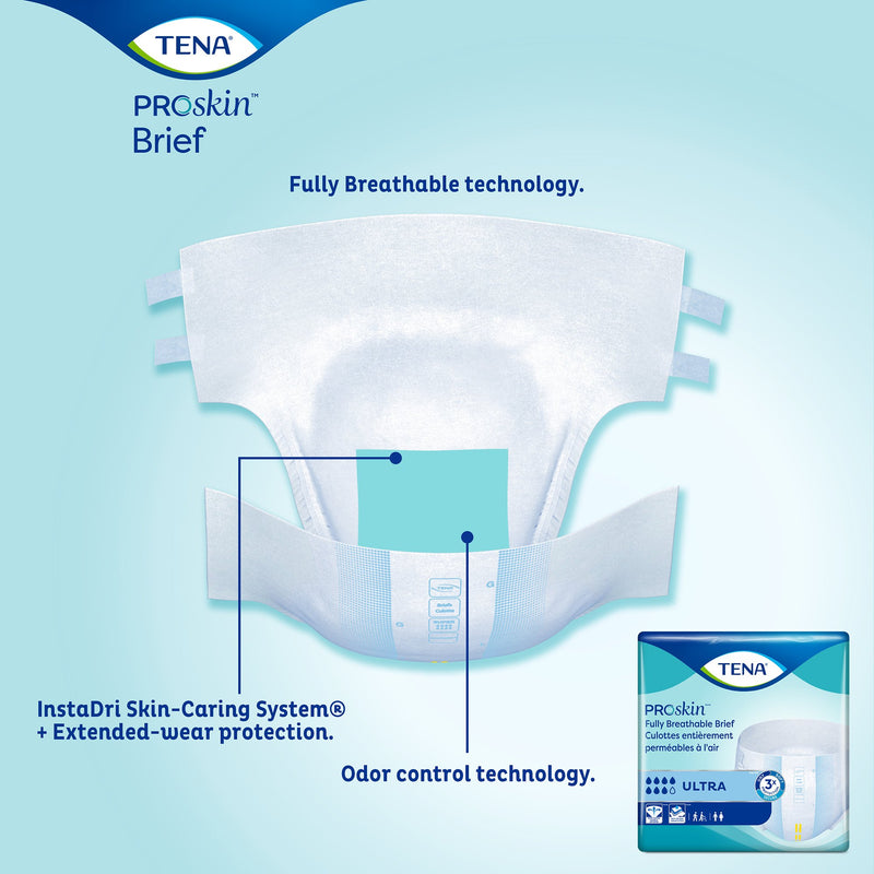 TENA ProSkin™ Ultra Unisex Adult Incontinence Brief X-Large Disposable Heavy Absorbency (628610_BG) 15/BG
