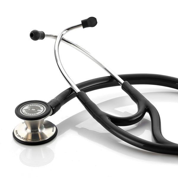 Adscope® 601 Cardiology Stethoscope Black 1-Tube 19 Inch Tube Convertible Chestpiece (406198_EA) 1/EA