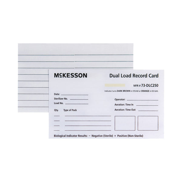 McKesson Sterilization Record Card Steam / EO Gas (524893_CS) 2500/CS