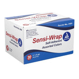 Sensi-Wrap Cohesive Bandage 1 Inch X 5 Yard Self-Adherent Closure Red / Green / Purple / Dark Blue / Pink / Light Blue NonSterile Standard Compression (625070_CS) 30/CS