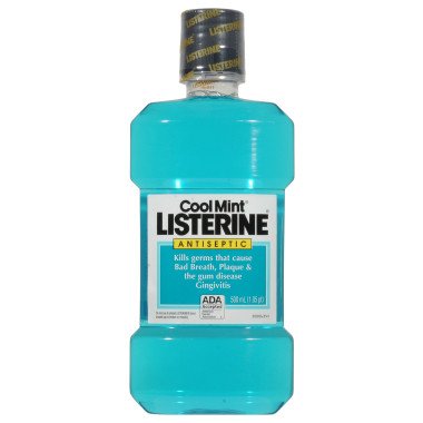Listerine® Mouthwash 500 mL Cool Mint Flavor (997132_EA) 1/EA