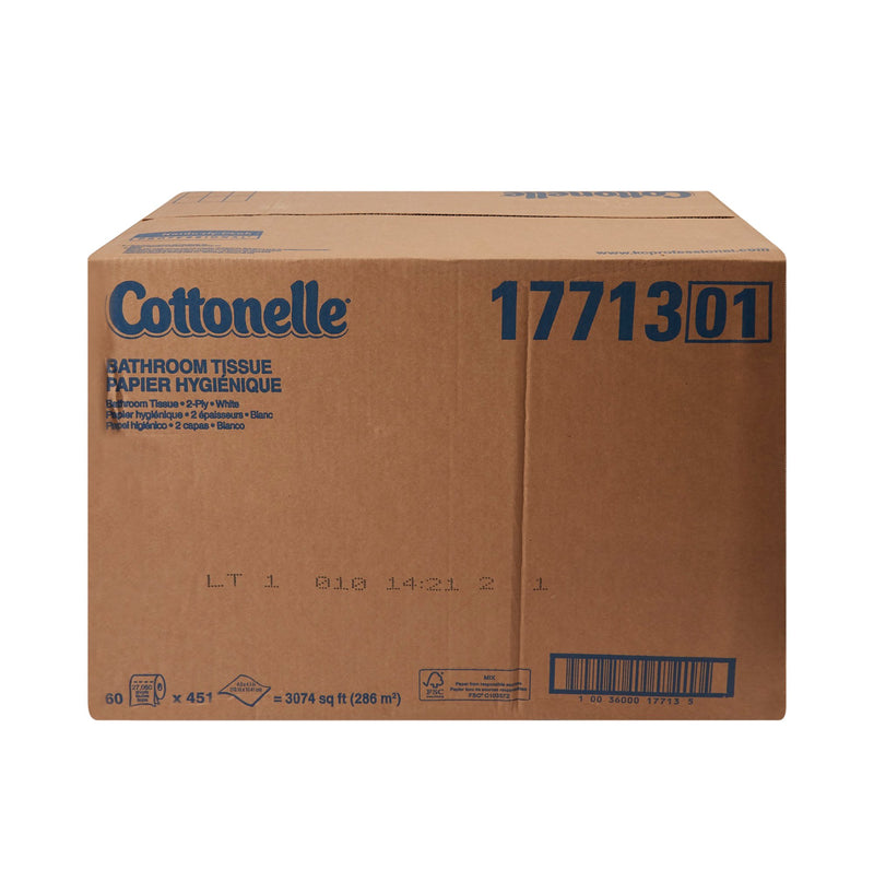 Kleenex® Cottonelle® Professional Toilet Tissue White 2-Ply Standard Size Cored Roll 451 Sheets 4 X 4 Inch (506914_RL) 1/RL