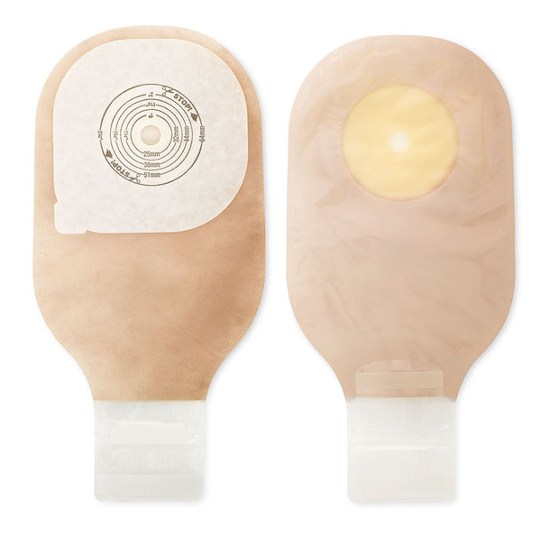 Premier™ Ostomy Pouch One-Piece System 12 Inch Length Oval, Flat, Trim to Fit 2-1/2 to 3 Inch Stoma Drainable (689137_BX) 10/BX