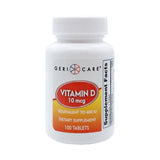 Geri-Care® Vitamin Supplement Vitamin D3 400 IU Strength Tablet 100 per Bottle (682942_CS) 12/CS