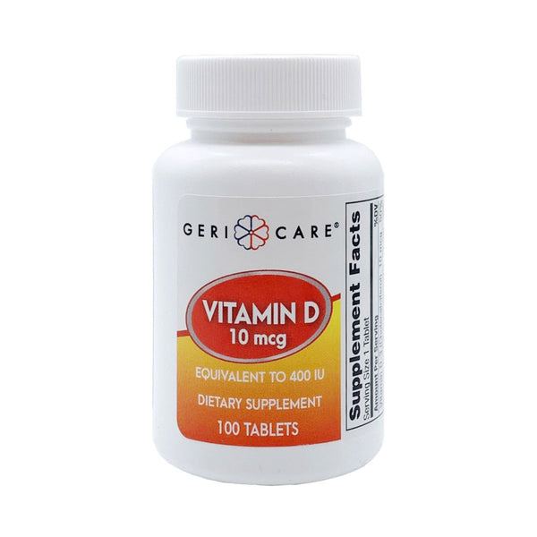 Geri-Care® Vitamin Supplement Vitamin D3 400 IU Strength Tablet 100 per Bottle (682942_CS) 12/CS