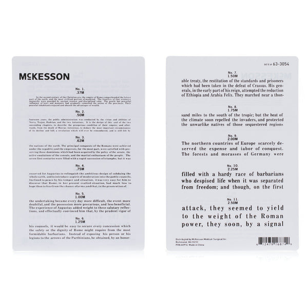 McKesson Vision Screening Card 12 Inch Distance Acuity Test (1038456_EA) 1/EA