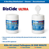 DisCide® Ultra Surface Disinfectant Cleaner Premoistened Quaternary Based Manual Pull Wipe 60 Count Canister Herbal Scent NonSterile (1159344_CN) 60/CN