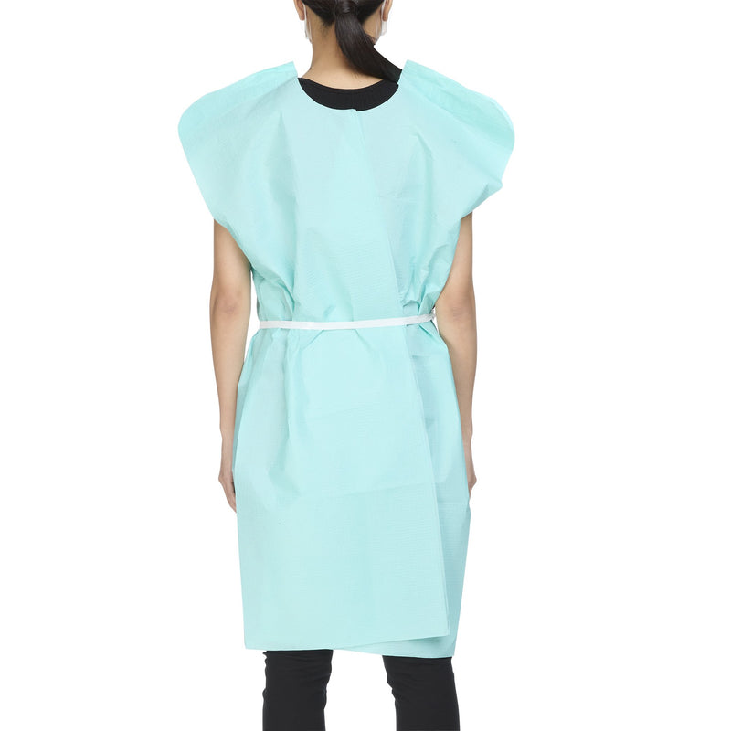 McKesson Patient Exam Gown One Size Fits Most Teal Disposable (224226_CS) 50/CS
