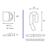 MedCline® Shoulder Positioner System 22 W X 50 L X 6 H Inch Foam / Gel Freestanding (1217715_EA) 1/EA