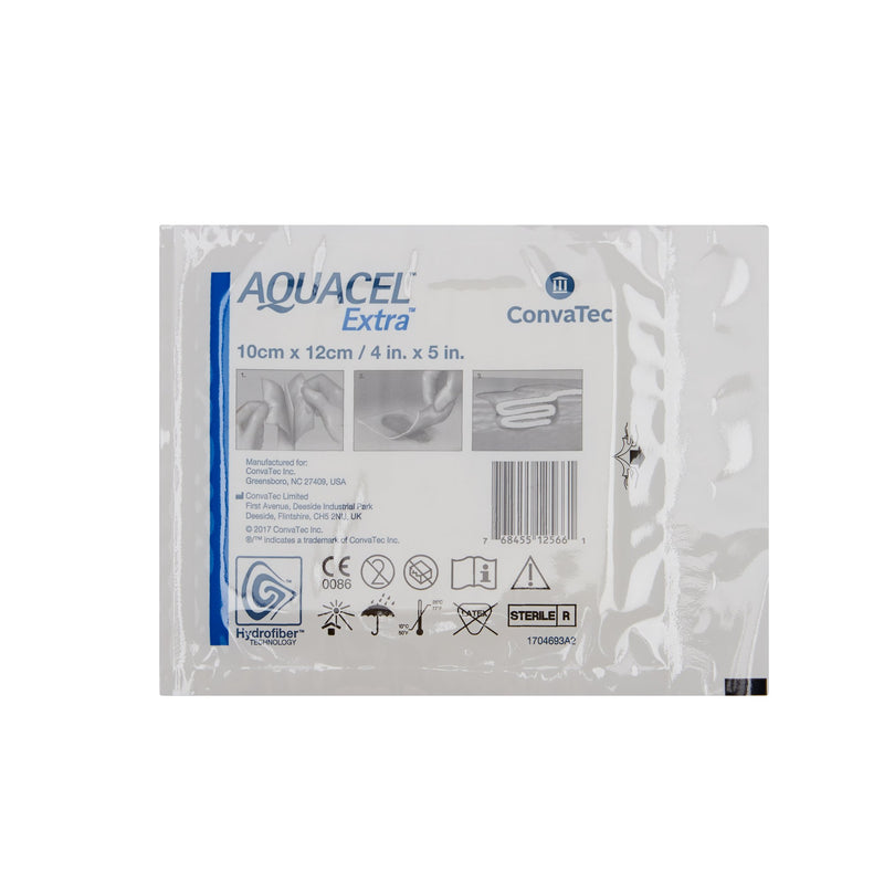 Aquacel® Extra™ Gelling Fiber Wound Dressing 4 X 5 Inch Rectangle Sterile (785799_BX) 10/BX