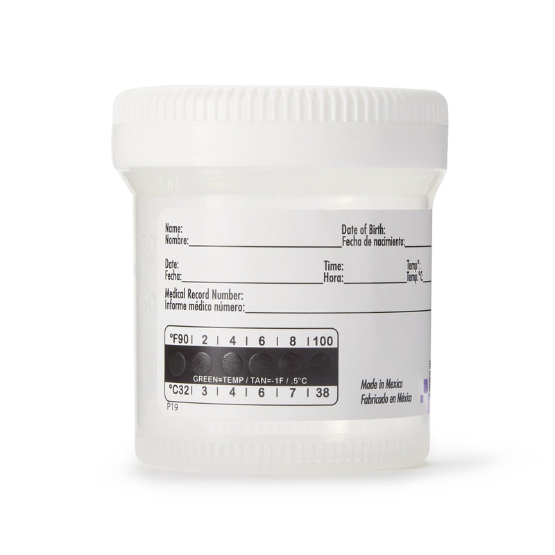 Samco™ Wide-Mouth Bio-Tite™ Specimen Container 55 mm Opening 90 mL (3 oz.) Screw Cap Patient Information Sterile (1121109_PK) 100/PK