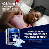 Attends® Overnight Bariatric Unisex Adult Incontinence Brief 5X-Large Disposable Heavy Absorbency (1254292_CS) 32/CS