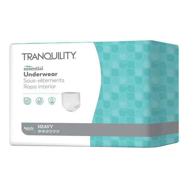 Tranquility® Essential Unisex Youth Absorbent Underwear Pull On with Tear Away Seams Medium Disposable Heavy Absorbency (1008934_CS) 96/CS