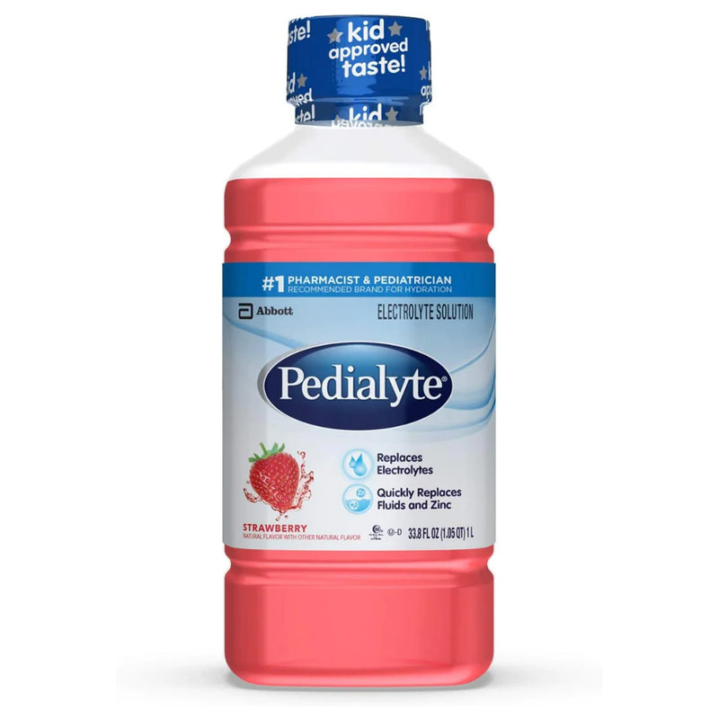 Pedialyte® Classic Oral Electrolyte Solution Strawberry Flavor 33.8 oz. Electrolyte (1193264_EA) 1/EA