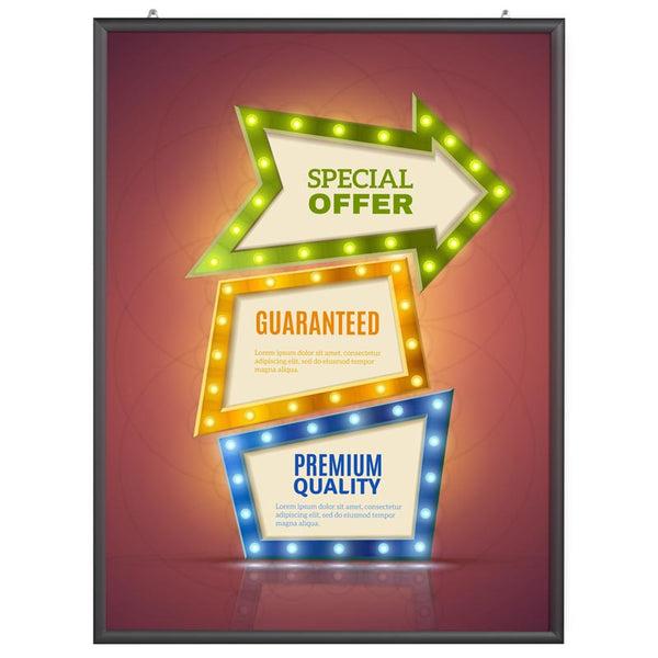 Portable 1"Snap Frame Poster size 36"x48"Black with white backing and Pet cover (UCN255BP36X2000) Each