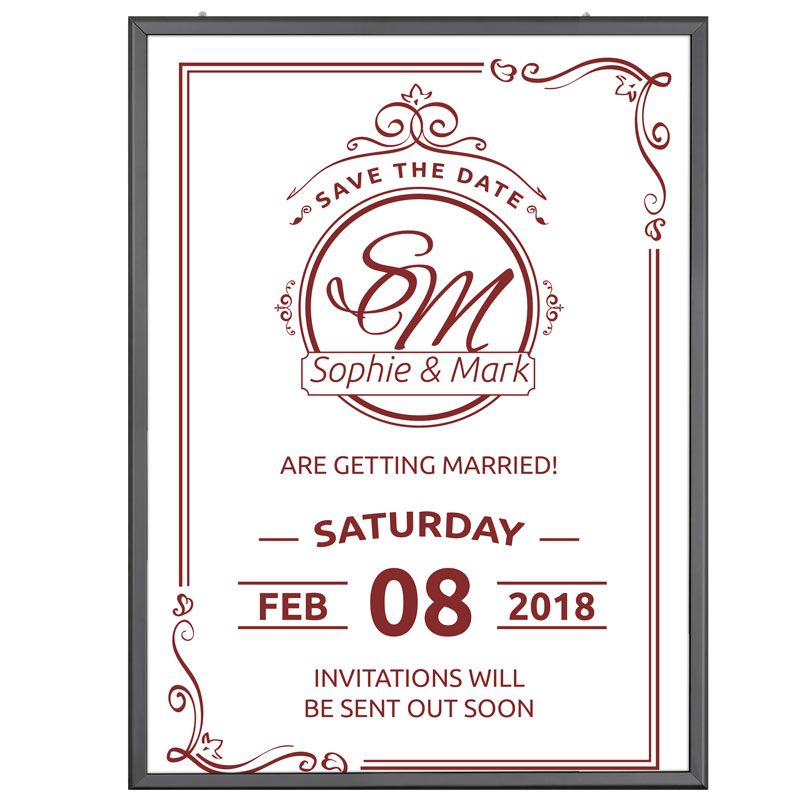Portable 1.25" Snap Frame Poster size 36"x48"Black with white backing and Pet cover (UCN325BP36X2000) Each