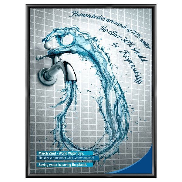 Snap Frame 36'' X 48'' Poster Size 1.25" Black Color Profile, Mitred Corner (UCN325B036x2990) Each
