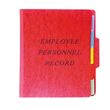 Pendaflex® Vertical-Style Personnel Folders, 2" Expansion, 5 Dividers, 2 Fasteners, Letter Size, Red Exterior (PFXSER1ER) Each