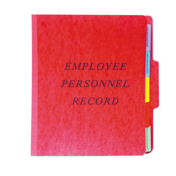 Pendaflex® Vertical-Style Personnel Folders, 2" Expansion, 5 Dividers, 2 Fasteners, Letter Size, Red Exterior (PFXSER1ER)