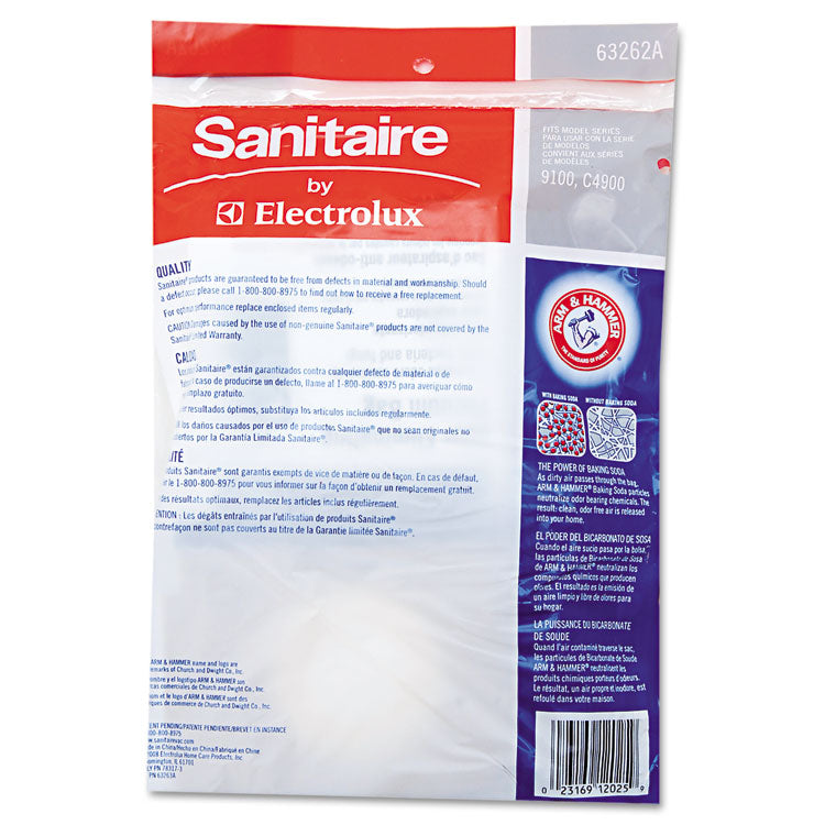 Sanitaire® SD Premium Allergen Vacuum Bags for SC9100 Series, 5/Pack, 10 Packs/Carton (EUR63262B10CT) Case of 50