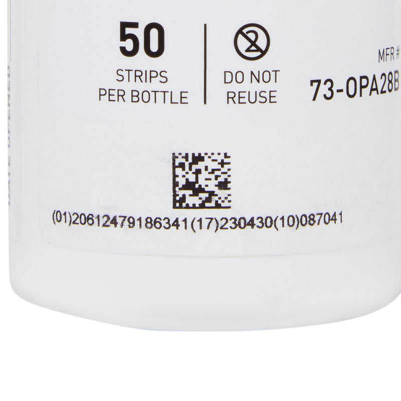 McKesson OPA/28 OPA Concentration Indicator Pad 50 Test Strips Bottle Single Use (852218_BT) 1/BT