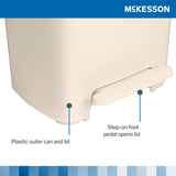 McKesson Trash Can 32 Quart / 8 gal. Beige Plastic Rectangular (1223711_EA) 1/EA