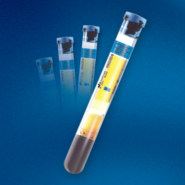 BD Vacutainer® CPT™ Cell Preparation Tube Sodium Heparin / Separator Gel Additive 8 mL Conventional Closure Glass Tube (318646_CS) 60/CS