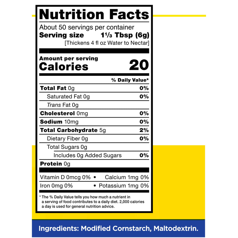 Thick-It® Original Food and Beverage Thickener 10 oz. Canister Unflavored Powder IDDSI Level 0 Thin (811363_EA) 1/EA