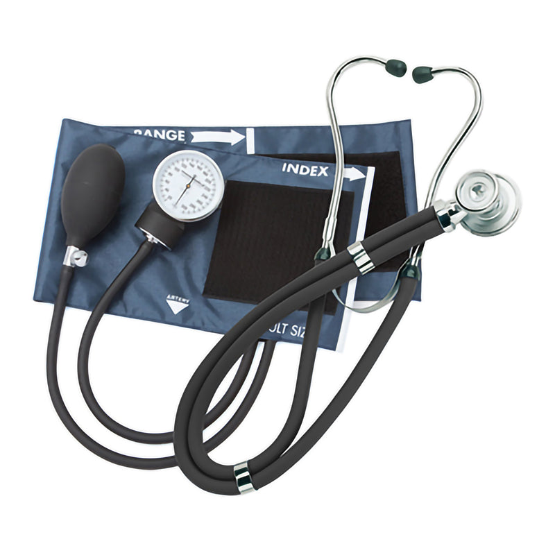 McKesson Brand Reusable Aneroid / Stethoscope Set 23 to 33 cm Adult Cuff Dual Head Sprague Stethoscope Pocket Aneroid (1089467_CS) 12/CS