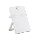 Fellowes® Non-Magnetic Desktop Copyholder, 25 Sheet Capacity, Plastic, Platinum (FEL21103)