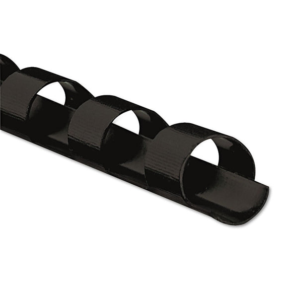 Fellowes® Plastic Comb Bindings, 3/8" Diameter, 55 Sheet Capacity, Black, 25/Pack (FEL52322)