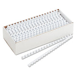 Fellowes® Plastic Comb Bindings, 3/8" Diameter, 55 Sheet Capacity, White, 100/Pack (FEL52371)