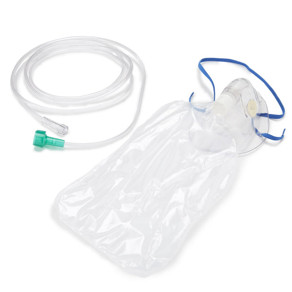 McKesson NonRebreather Oxygen Mask Elongated Style Adult One Size Fits Most Adjustable Head Strap (1052548_EA) 1/EA