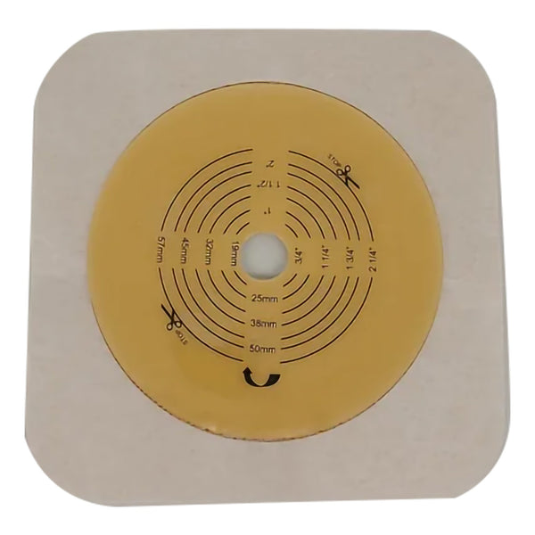 Safe n Simple™ Ostomy Barrier Trim to Fit, Standard Wear Flexible Tape 70 mm Flange Up to 2-1/4 Inch Opening 5 X 5 Inch (1245143_BX) 10/BX