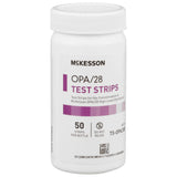 McKesson OPA/28 OPA Concentration Indicator Pad 50 Test Strips Bottle Single Use (852218_BT) 1/BT