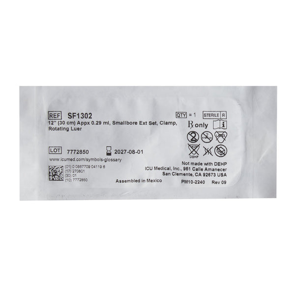 ICU IV Extension Set Small Bore 12 Inch Tubing (1136469_CS) 50/CS