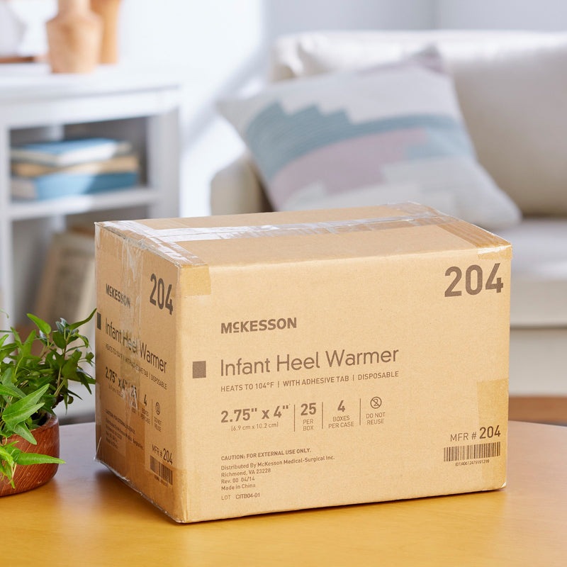 McKesson Instant Infant Heel Warmer Heel One Size Fits Most Sodium Acetate / Water Disposable (911633_CS) 100/CS