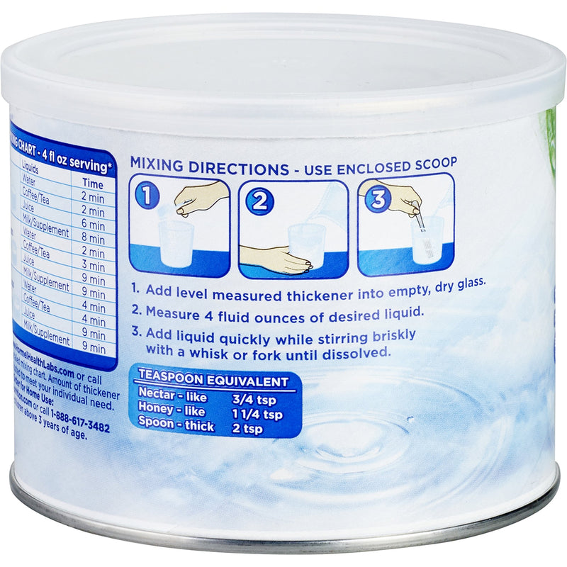 Thick & Easy® Clear Food and Beverage Thickener 4.4 oz. Canister Unflavored Powder IDDSI Level 2 Mildly Thick (1045473_CS) 4/CS