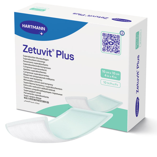 Zetuvit® Plus Super Absorbent Dressing Without Adhesive 4 X 4 Inch Square (1161228_EA) 1/EA