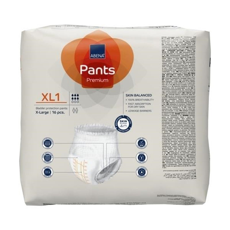 Abena® Premium Pants XL1 Unisex Adult Absorbent Underwear Pull On with Tear Away Seams X-Large Disposable Heavy Absorbency (1218236_PK) 16/PK