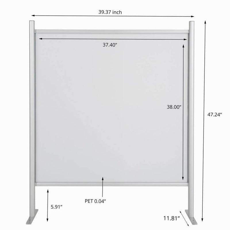 MT Displays Budget Clear Hygiene Barrier 39,37"x47,24" (UHBBN01012X2000) Each