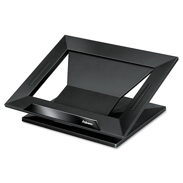 Fellowes® Designer Suites Laptop Riser, 13.19" x 11.19" x 4", Black Pearl, Supports 25 lbs (FEL8038401)