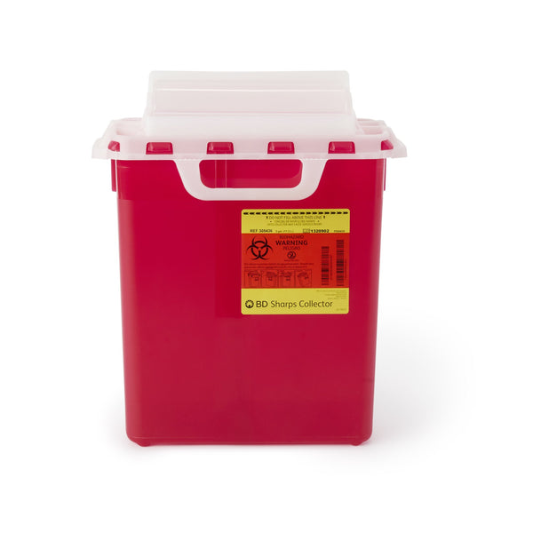 BD™ Sharps Container Red Base 16-3/5 H X 10-7/10 W X 6 D Inch Horizontal Entry 3 Gallon (328286_EA) 1/EA