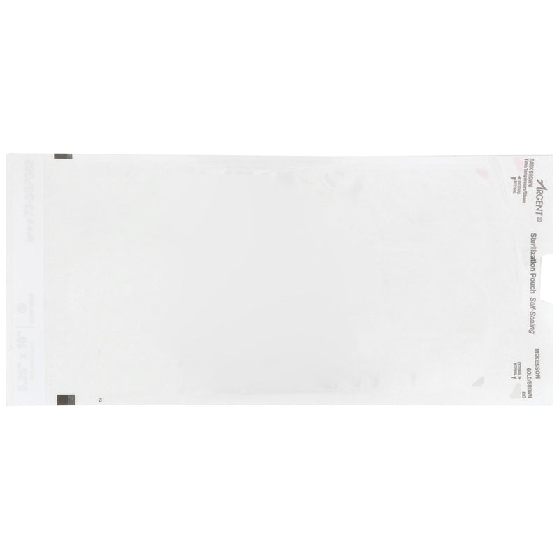 McKesson Argent™ Sure-Check® Sterilization Pouch Ethylene Oxide (EO) Gas / Steam 5-1/4 X 10 Inch Transparent / Blue Self Seal Paper / Film (524880_CS) 2000/CS