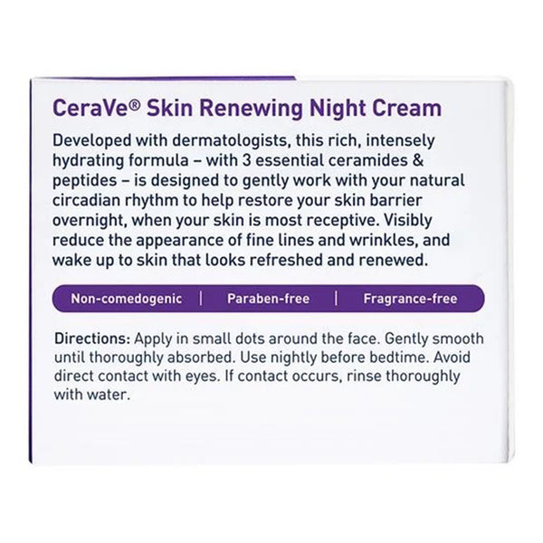 CeraVe® Skin Renewing Night Cream Facial Moisturizer 1.7 oz. Jar Unscented Cream (1253468_EA) 1/EA