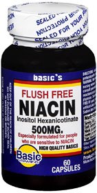 Basic's Flush Free Niacin Dietary Supplement Niacin / Inositol 400 mg - 100 mg Strength Capsule 60 per Bottle (733480_BT) 1/BT